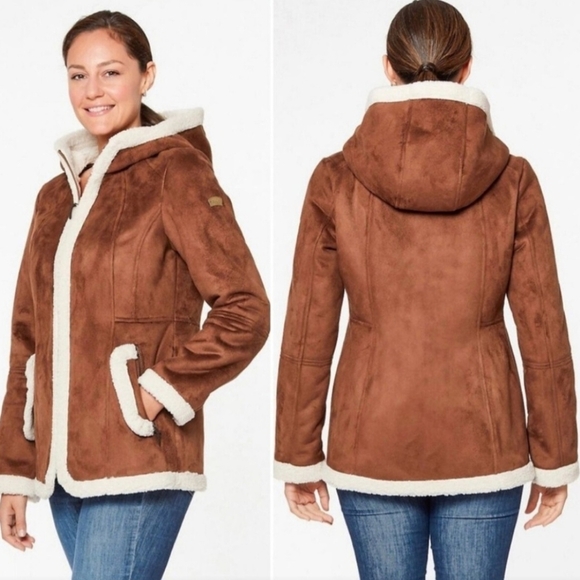 Koolaburra Jackets & Blazers - Koolaburra by UGG Faux Suede Shearling Jacket Size Large